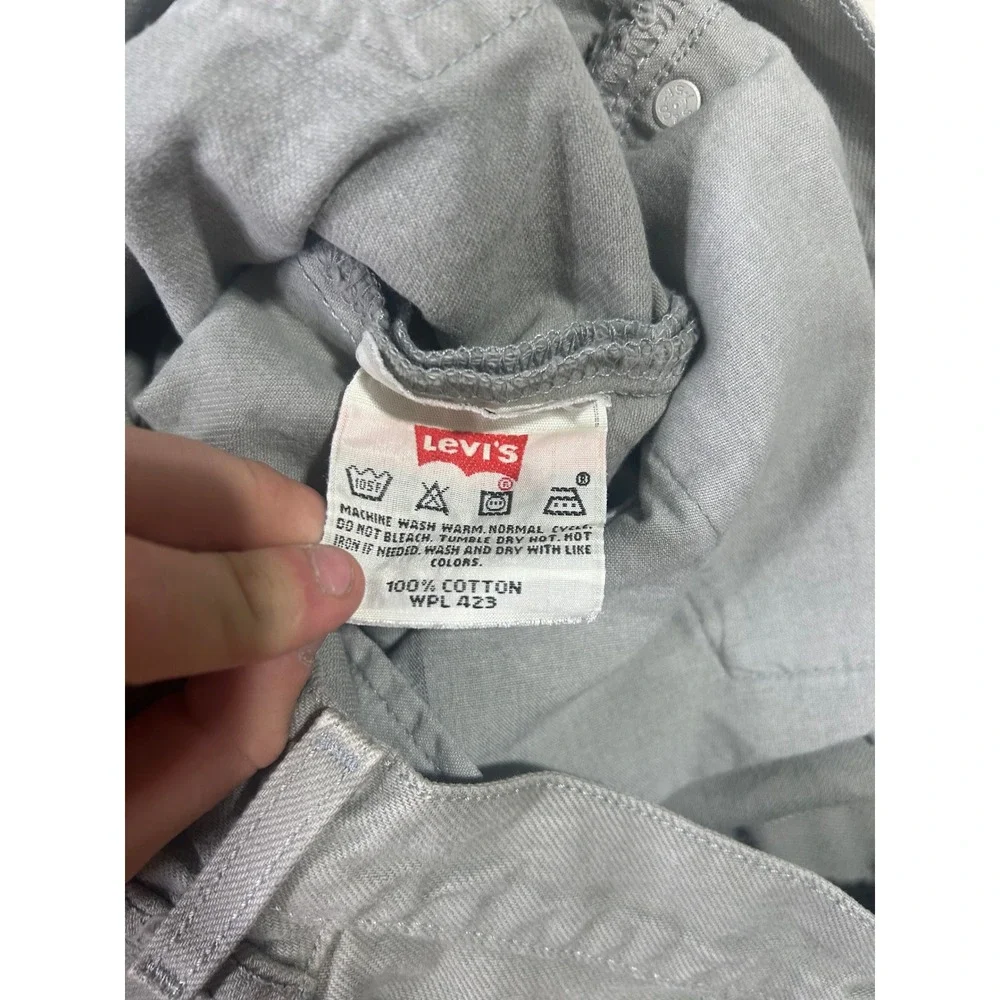 Levis 501 Original Fit Grey Denim Jeans Mens Straight Leg Button Fly 100 Cotton